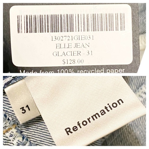 Reformation ELLE High Rise Crop Retro Style Jean Women’s Size 31 NEW - Picture 11 of 12